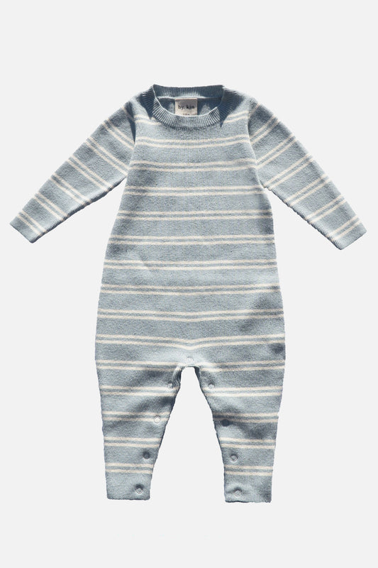 stripe knit baby onesie