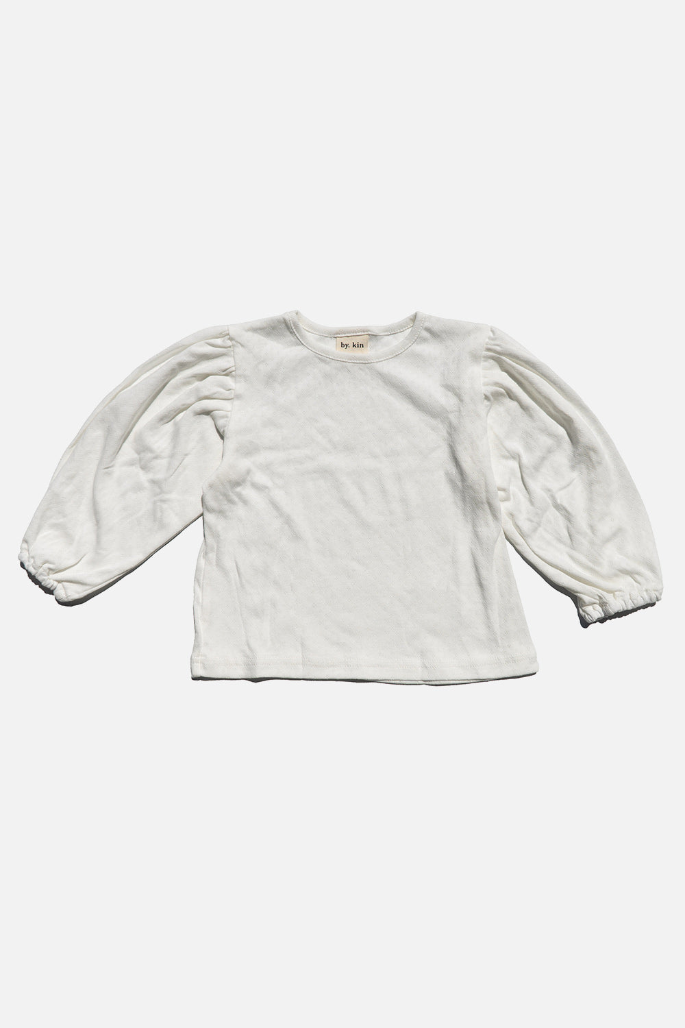girls white bubble sleeve top 3